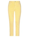J Brand Woman Jeans Yellow Size 26 Cotton, Elastane