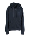 Emporio Armani Woman Sweatshirt Navy Size 2 Cotton, Polyester In Navy Blue