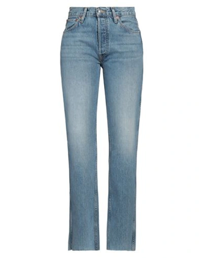 Re/done Woman Jeans Blue Size 30 Cotton