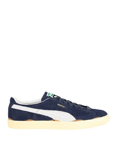 PUMA PUMA SUEDE VTG THE NEVERWORN II MAN SNEAKERS NAVY BLUE SIZE 9 COWHIDE