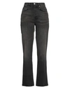 RE/DONE RE/DONE WOMAN JEANS BLACK SIZE 30 COTTON