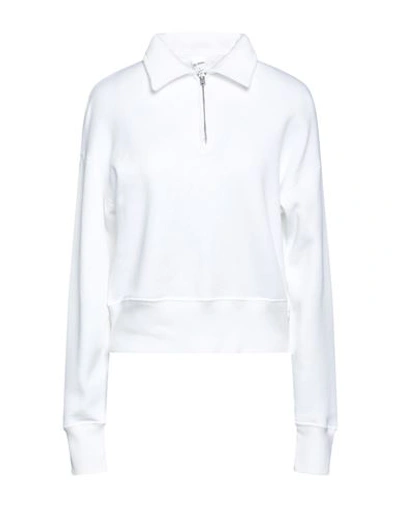 Re/done Woman Sweatshirt Off White Size L Cotton