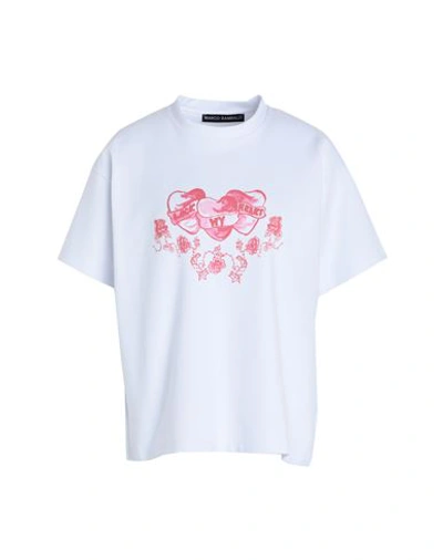 Marco Rambaldi Woman T-shirt White Size L Cotton, Elastane