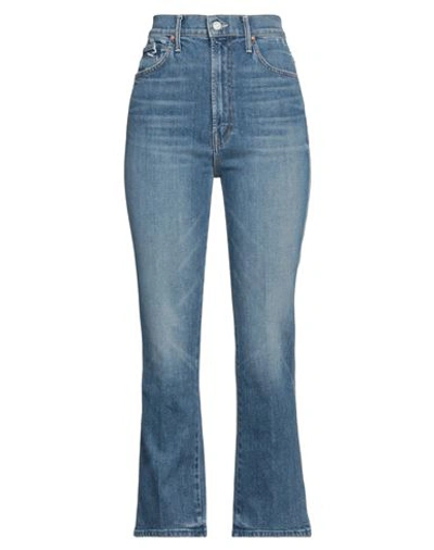 MOTHER MOTHER WOMAN JEANS BLUE SIZE 25 COTTON, ELASTANE
