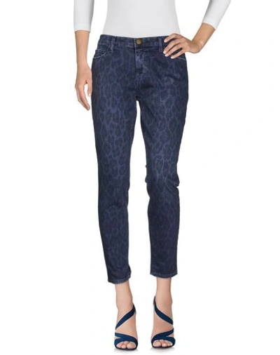 Current Elliott Current/elliott Woman Jeans Slate Blue Size 24 Cotton, Elastane