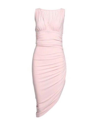 Norma Kamali Woman Mini Dress Pink Size 4 Polyester, Elastane
