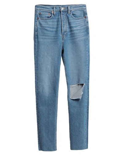 Re/done Woman Jeans Blue Size 31 Cotton, Lyocell, Lycra