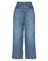 J Brand Joan Womens Denim Medium Wash Wide Leg Jeans In Blue