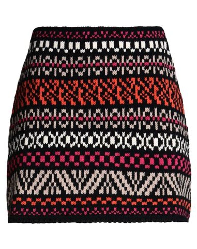 Max & Co . Woman Mini Skirt Midnight Blue Size L Acrylic, Wool, Polyester