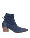Moma Woman Ankle Boots Navy Blue Size 9 Soft Leather