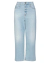 FRAME FRAME WOMAN DENIM PANTS BLUE SIZE 28 ORGANIC COTTON, RECYCLED POLYESTER, ELASTANE