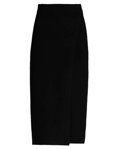 Max & Co . Woman Midi Skirt Black Size M Wool, Polyamide