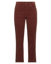 Mother Woman Pants Brown Size 30 Cotton, Polyester, Elastane