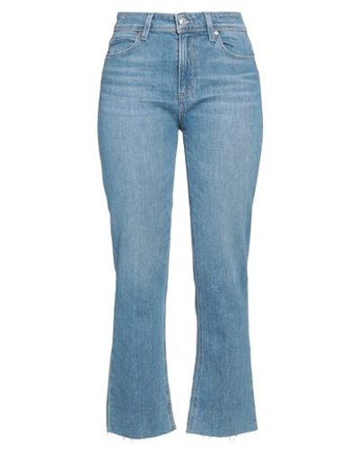 Paige Woman Jeans Blue Size 29 Cotton, Elastane