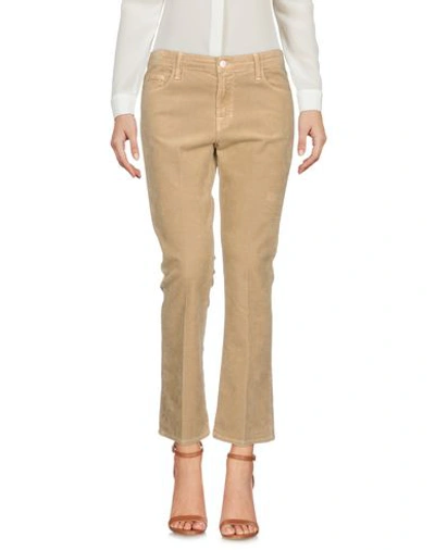J Brand Woman Pants Sand Size 30 Cotton, Modal, Polyester, Polyurethane In Beige