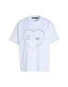 MARCO RAMBALDI MARCO RAMBALDI WOMAN T-SHIRT WHITE SIZE M COTTON, ELASTANE