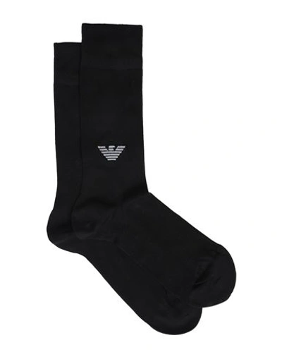 Emporio Armani Man Socks & Hosiery Black Size Onesize Viscose, Polyamide, Elastane