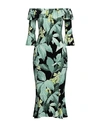 Norma Kamali Woman Midi Dress Light Green Size 4 Polyester, Elastane In Green