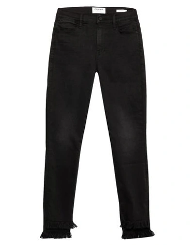 Frame Woman Jeans Black Size 25 Cotton, Modal, Polyester, Elastane