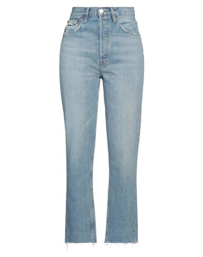Re/done Woman Jeans Blue Size 32 Cotton