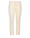 Mother Woman Jeans Beige Size 29 Cotton, Lyocell, Elastane In Beige