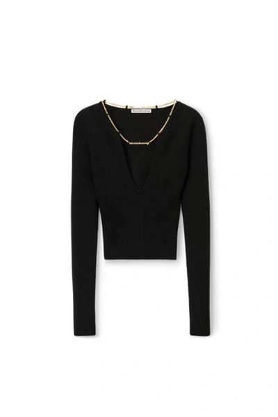 Alexander Wang Jumper With Necklace In Black