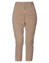 Mother Woman Pants Beige Size 25 Cotton, Elastane In Beige