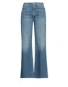 Mother Woman Denim Pants Blue Size 29 Organic Cotton, Lyocell, Elastane In Blue