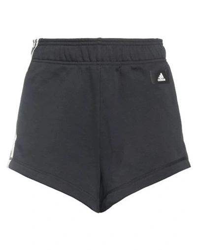 Adidas Originals Adidas Woman Shorts & Bermuda Shorts Black Size 8 Recycled Cotton, Recycled Polyester, Cotton