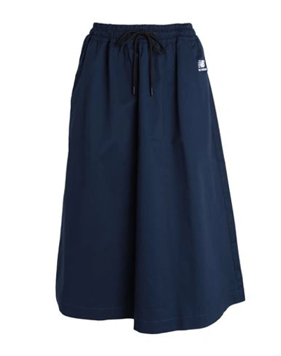 New Balance Athletics Icono-graphic Skirt Woman Midi Skirt Navy Blue Size M Cotton, Elastane