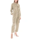Frame Woman Jumpsuit Military Green Size M Cotton, Recycled Cotton, Elastane In Green