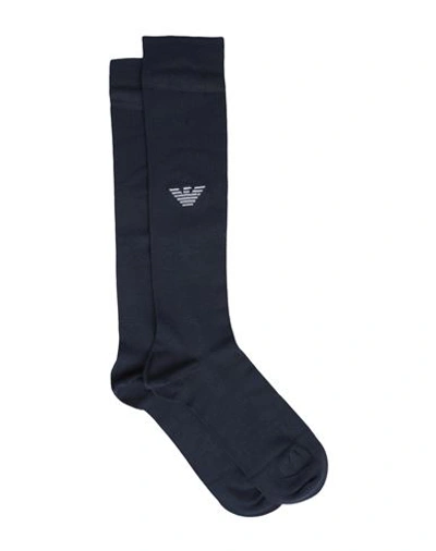 Emporio Armani Man Socks & Hosiery Midnight Blue Size Onesize Viscose, Polyamide, Elastane