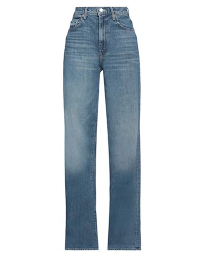 Mother Woman Jeans Blue Size 29 Cotton, Elastane