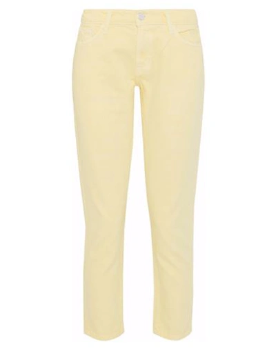 J Brand Woman Denim Pants Yellow Size 31 Cotton