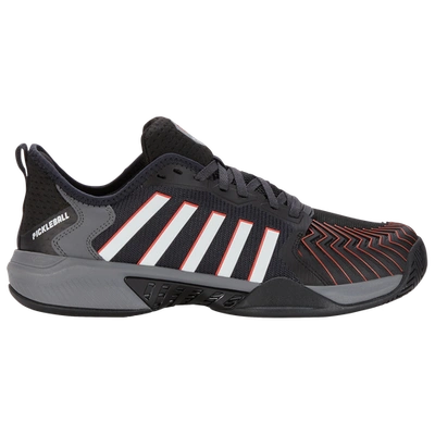 K-swiss Mens  Pickleball Supreme Shoes In Black/steel/orange