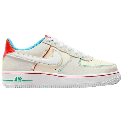 Nike Kids' Boys  Air Force 1 Lv8 Hd 2 In Picante Red/baltic Blue/pale Ivory