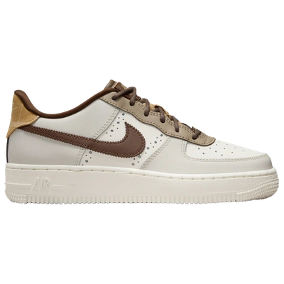 Nike Kids' Boys  Air Force 1 Lv8 Gcel In Sail/cacao Wow/metallic Gold