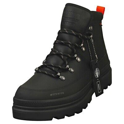 Pre-owned Palladium Pallatrooper Hiker Wp+ Herren Black Stiefel Ankle - 43 Eu