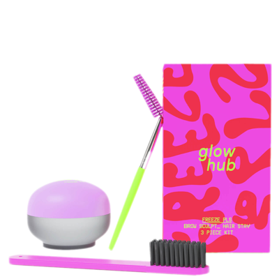 Glow Hub Freeze Pls Brow Wax With Brush And Spoolie In White