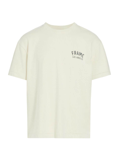 Frame Vintage Logo Graphic T-shirt In Washed Cream