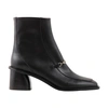 Sandro 60mm Buckle-detailing Leather Boots In Black
