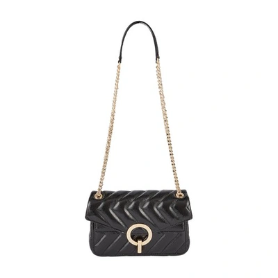 Sandro Leather Yza Bag In Noir