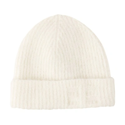 Sandro Womens Naturels Laly Ribbed Stretch-knit Beanie Hat In Ecru