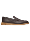 Valentino Garavani Stud-detail Leather Loafers In Brown