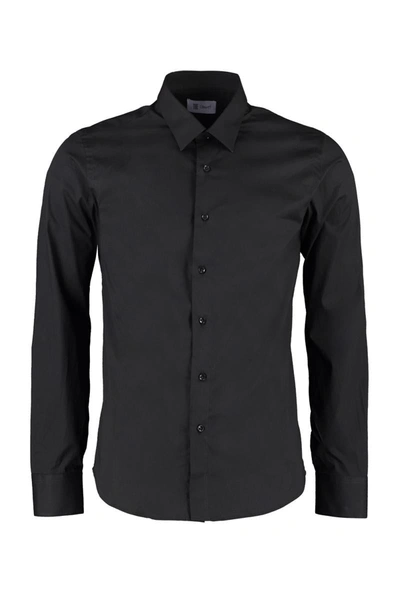 The (alphabet) The (shirt) - Stretch Cotton Shirt In Black