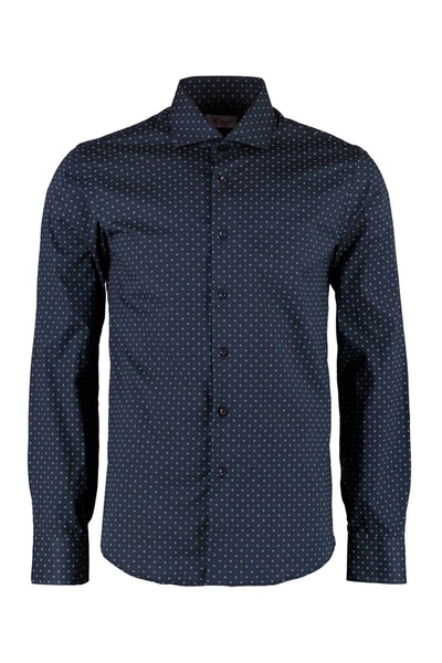 The (alphabet) The (shirt) - Printed Cotton Shirt In Blue