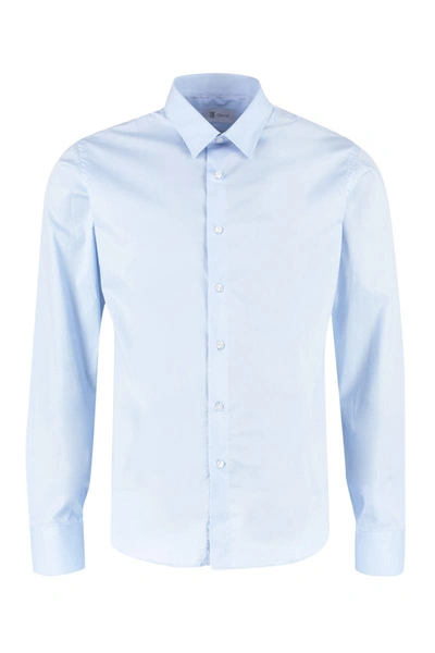 The (alphabet) The (shirt) - Stretch Cotton Shirt In Blue