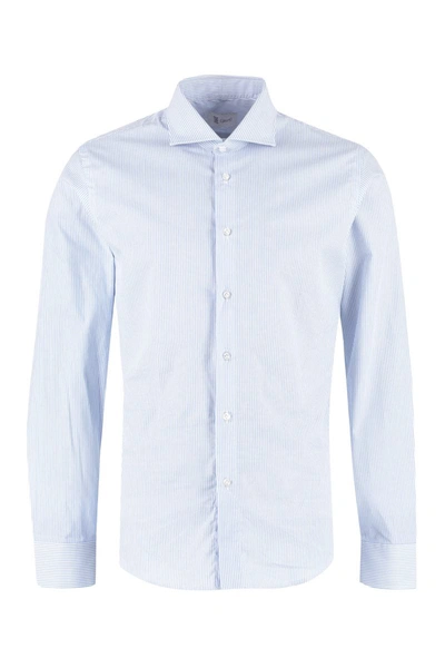 The (alphabet) The (shirt) - Striped Cotton Shirt In Blue