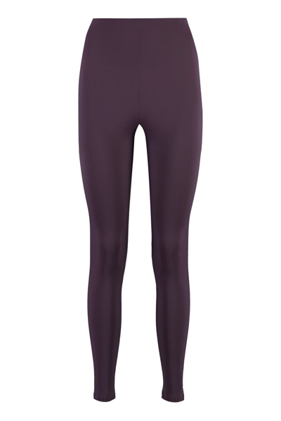 The Andamane Technical Fabric Leggings In Red-purple Or Grape