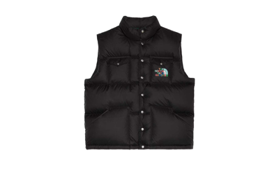 Pre-owned Gucci X The North Face Down Vest Black